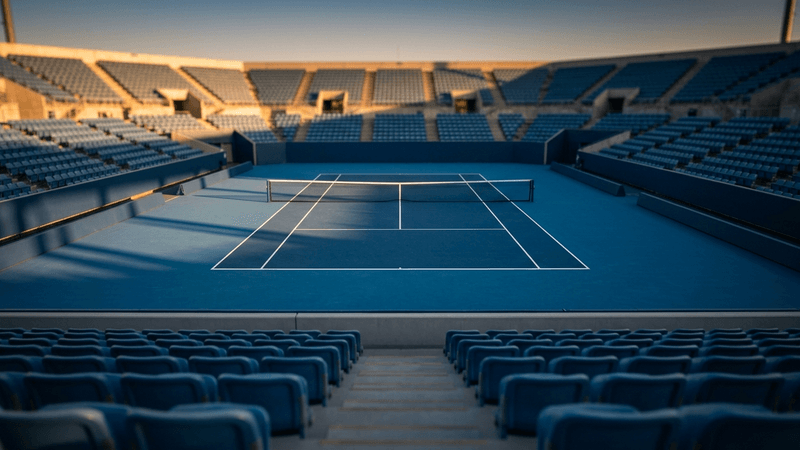 부산 스포원파크 관중석에서 바라본 테니스 코트 직관 뷰