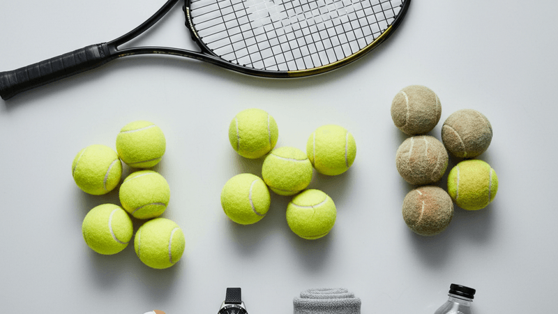 테니스공 비교 일러스트